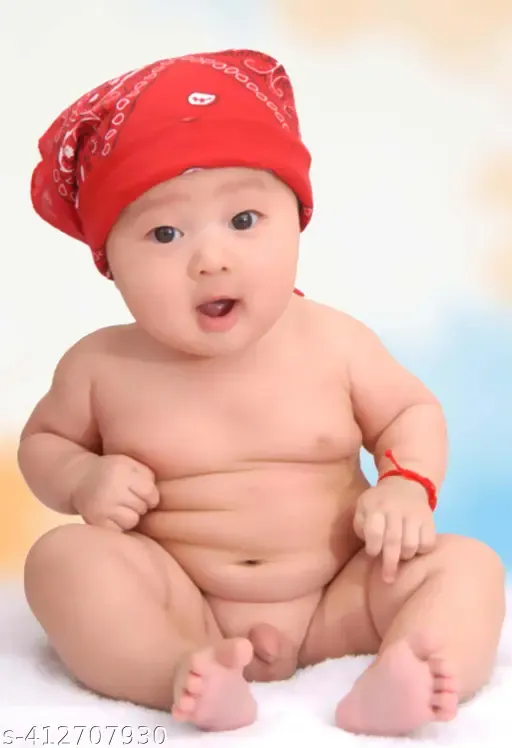 cute baby sitting up