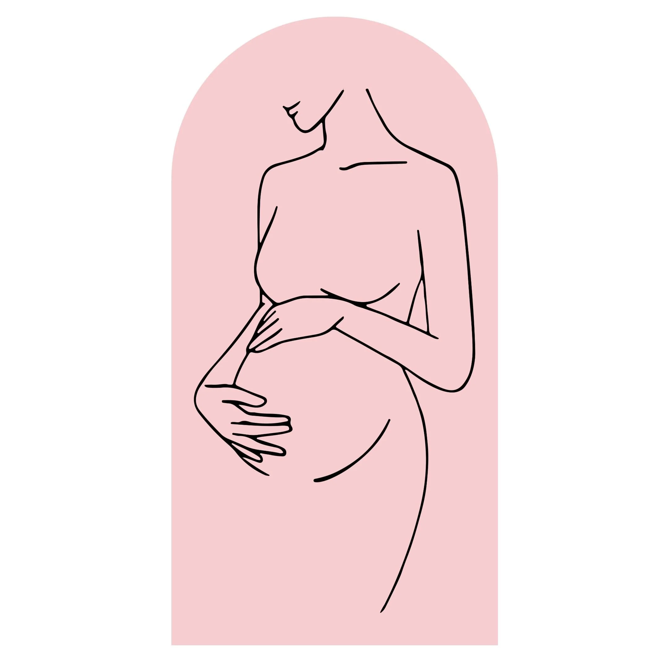 pregnant silhouette pink